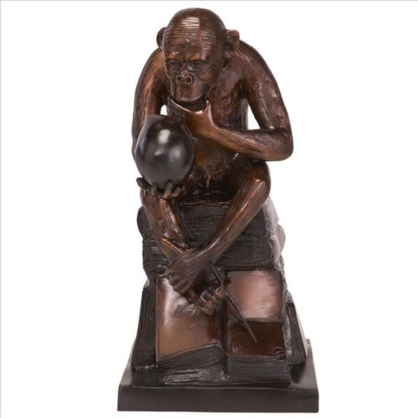 Darwin’s Ape Thinker Cast Bronze Statue Hugo Rheinhold Theory Evolution